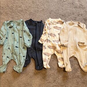 4NWT 4 3M Carters Onesie Jammies